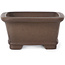 Maceta de bonsái rectangular sin esmaltar de Zenigo - 105 x 80 x 40 mm