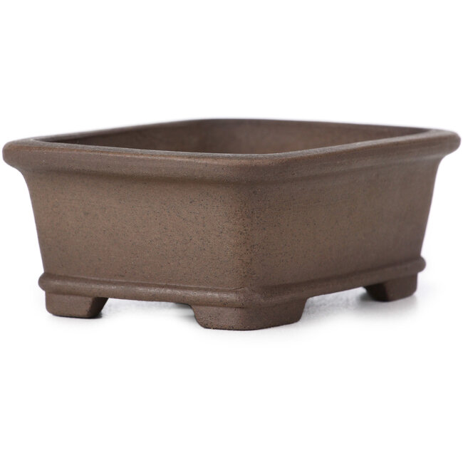 Rectangular Unglazed bonsai pot by Zenigo - 105 x 80 x 40 mm