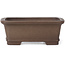 Maceta de bonsái rectangular sin esmaltar de Zenigo - 105 x 80 x 40 mm