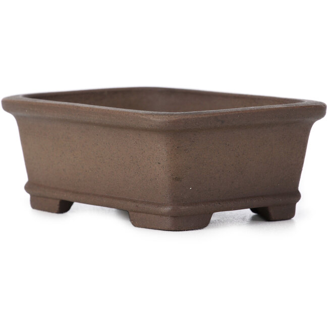 Pot à bonsaï rectangulaire non émaillé par Zenigo - 105 x 80 x 40 mm