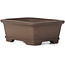 Maceta de bonsái rectangular sin esmaltar de Zenigo - 105 x 80 x 40 mm