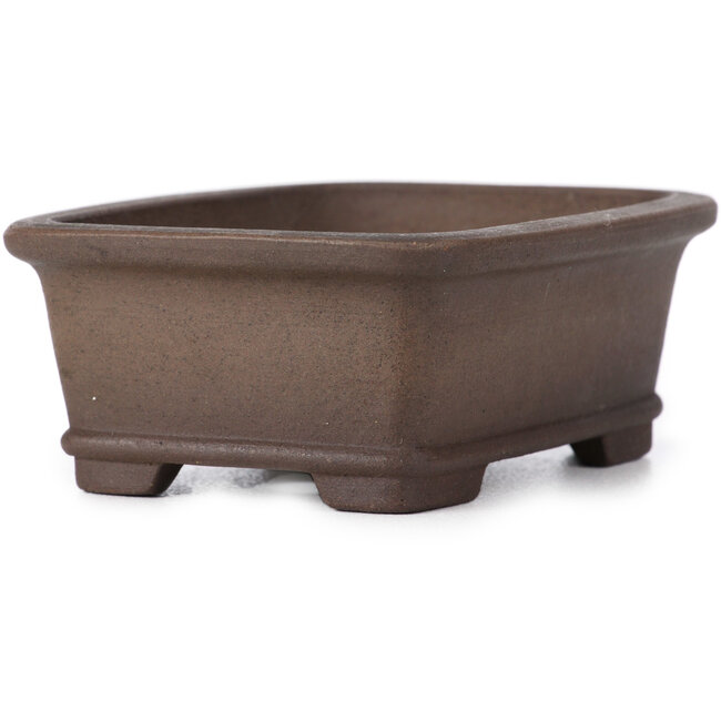 Vaso bonsai rettangolare non smaltato Zenigo - 105 x 80 x 40 mm