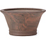 Round Unglazed bonsai pot by Hattori - 120 x 120 x 60 mm