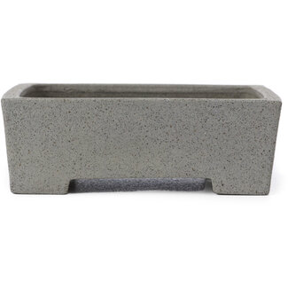 145 mm rectangular Unglazed bonsai pot by Shibakatsu, Tokoname, Japan