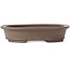 Ovale unglasierte Bonsaischale von Shibakatsu - 155 x 130 x 30 mm