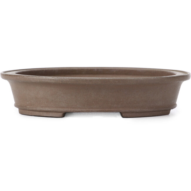 Vaso bonsai ovale non smaltato di Shibakatsu - 155 x 130 x 30 mm