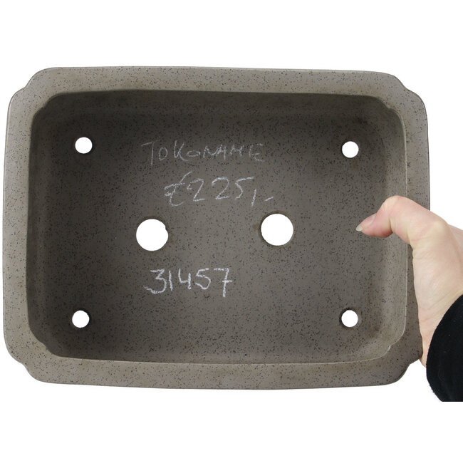 Rectangular Unglazed bonsai pot - 275 x 210 x 95 mm