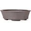 Oval Unglazed bonsai pot by Seto - 105 x 95 x 30 mm