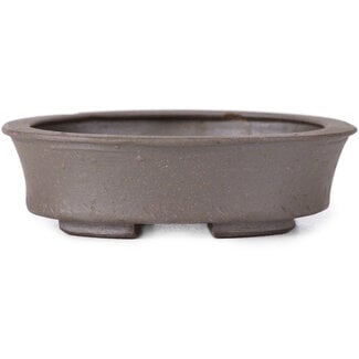 Seto 105 mm oval Unglazed bonsai pot by Seto, Japan