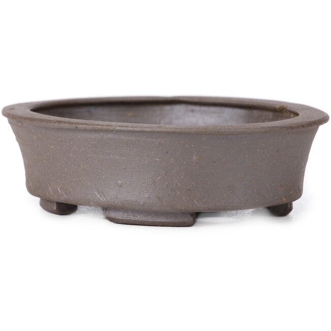 Pot à bonsaï ovale non émaillé par Seto - 105 x 90 x 30 mm