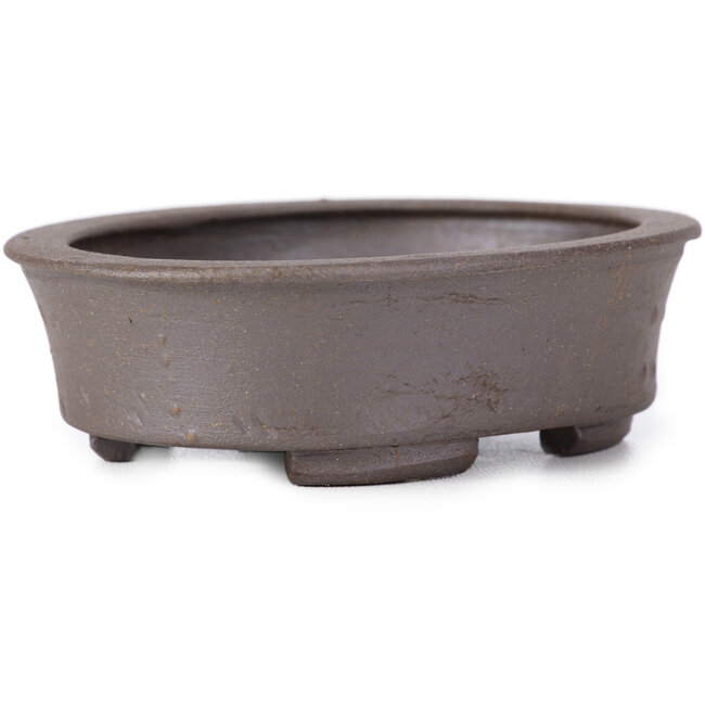 Vaso bonsai ovale non smaltato di Seto - 105 x 90 x 30 mm