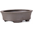 Pot à bonsaï ovale non émaillé par Seto - 105 x 90 x 30 mm