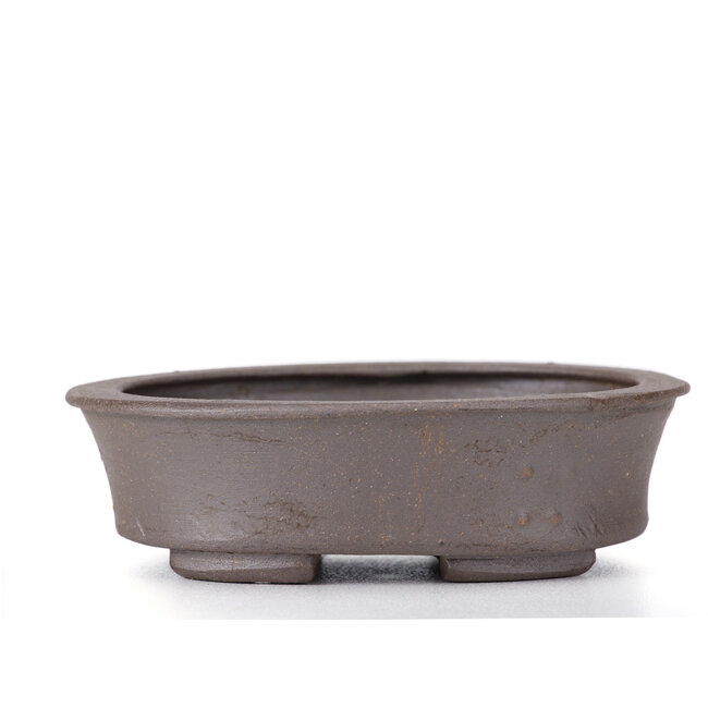 Vaso bonsai ovale non smaltato di Seto - 105 x 90 x 30 mm
