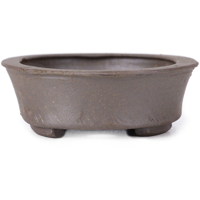 Vaso bonsai ovale non smaltato di Seto - 105 x 90 x 30 mm