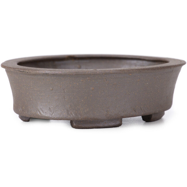 Vaso bonsai ovale non smaltato di Seto - 105 x 90 x 30 mm