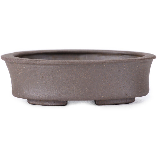 Pot à bonsaï ovale non émaillé par Seto - 105 x 90 x 30 mm