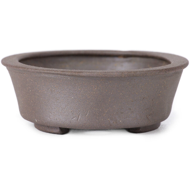 Vaso bonsai ovale non smaltato di Seto - 105 x 90 x 30 mm