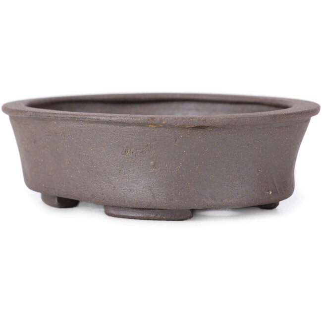 Pot à bonsaï ovale non émaillé par Seto - 105 x 90 x 30 mm