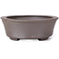 Pot à bonsaï ovale non émaillé par Seto - 105 x 90 x 30 mm