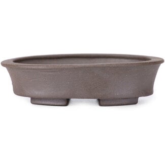 Seto 105 mm oval Unglazed bonsai pot by Seto, Japan