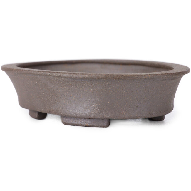 Oval Unglazed bonsai pot by Seto - 105 x 90 x 30 mm