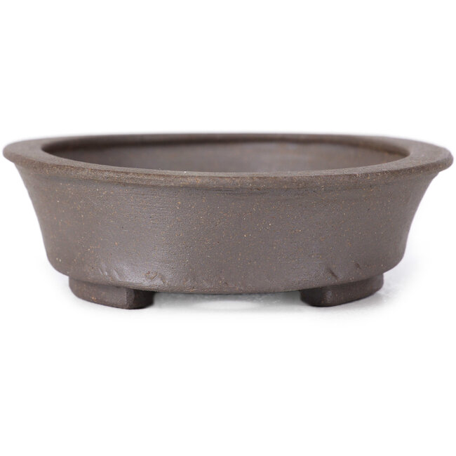 Vaso bonsai ovale non smaltato di Seto - 105 x 90 x 30 mm