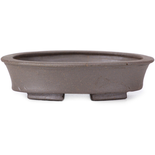 Pot à bonsaï ovale non émaillé par Seto - 105 x 90 x 30 mm