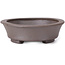 Pot à bonsaï ovale non émaillé par Seto - 105 x 90 x 30 mm