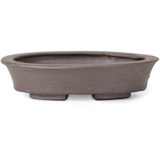 Seto 105 mm oval Unglazed bonsai pot by Seto, Japan