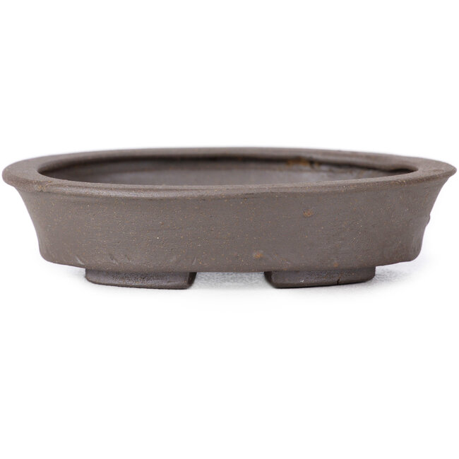 Oval Unglazed bonsai pot by Seto - 105 x 90 x 30 mm