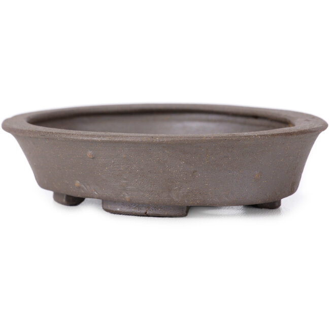 Vaso bonsai ovale non smaltato di Seto - 105 x 90 x 30 mm