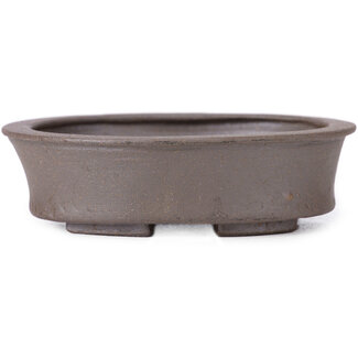 Seto 105 mm oval Unglazed bonsai pot by Seto, Japan