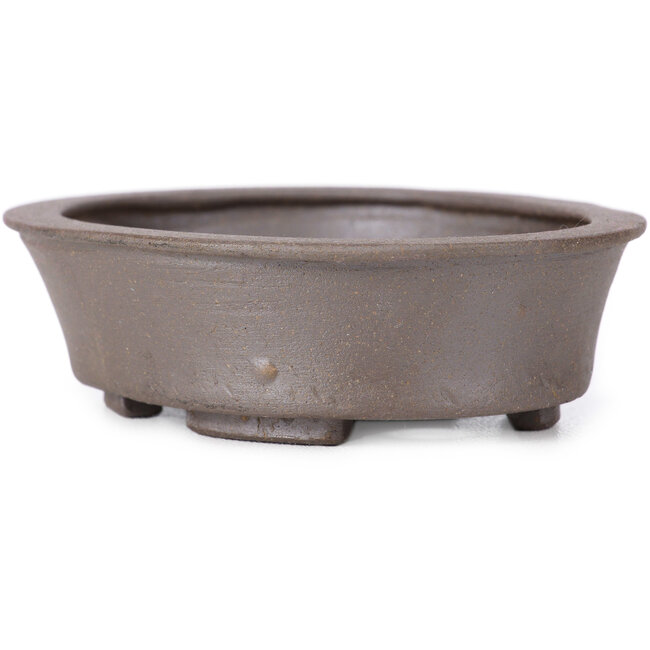 Vaso bonsai ovale non smaltato di Seto - 105 x 90 x 30 mm