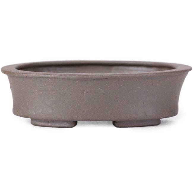 Pot à bonsaï ovale non émaillé par Seto - 105 x 90 x 30 mm