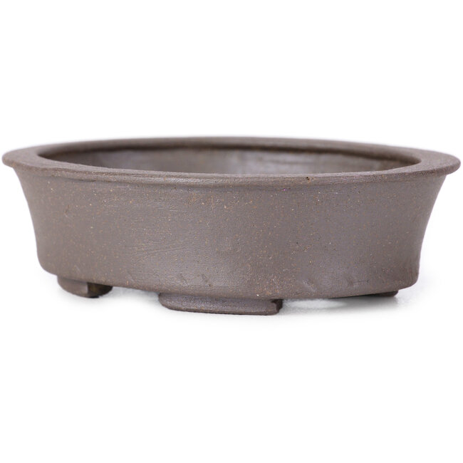 Oval Unglazed bonsai pot by Seto - 105 x 90 x 30 mm