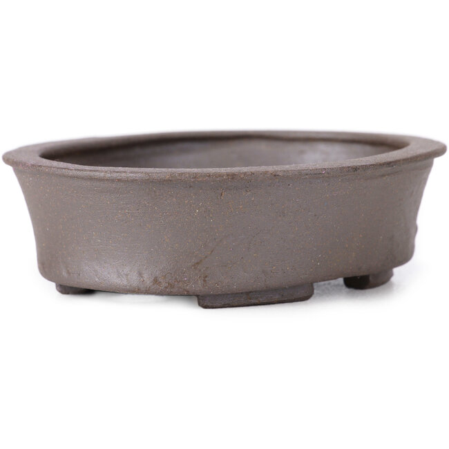 Oval Unglazed bonsai pot by Seto - 105 x 90 x 30 mm