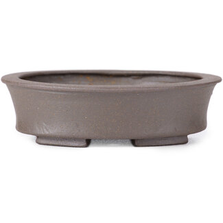 Seto 105 mm oval Unglazed bonsai pot by Seto, Japan