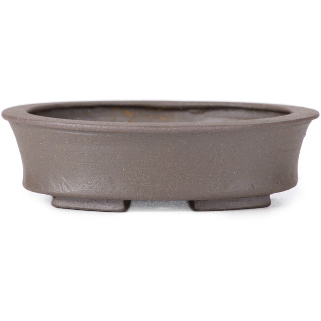 Maceta de bonsái ovalada sin esmaltar de Seto - 105 x 90 x 30 mm