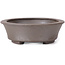 Ovale ongeglazuurde bonsaipot van Seto - 105 x 90 x 30 mm
