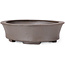Ovale ongeglazuurde bonsaipot van Seto - 105 x 90 x 30 mm