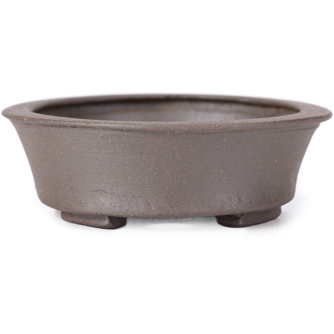 Vaso bonsai ovale non smaltato di Seto - 105 x 90 x 30 mm