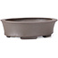 Ovale unglasierte Bonsaischale von Seto - 105 x 90 x 30 mm