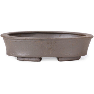 Seto 105 mm oval Unglazed bonsai pot by Seto, Japan