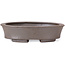 Pot à bonsaï ovale non émaillé par Seto - 105 x 90 x 30 mm