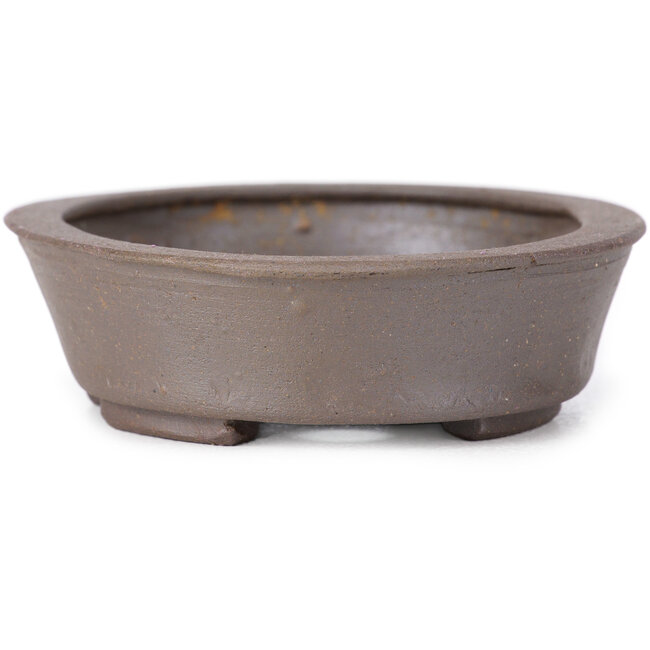 Vaso bonsai ovale non smaltato di Seto - 105 x 90 x 30 mm
