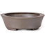 Pot à bonsaï ovale non émaillé par Seto - 105 x 90 x 30 mm