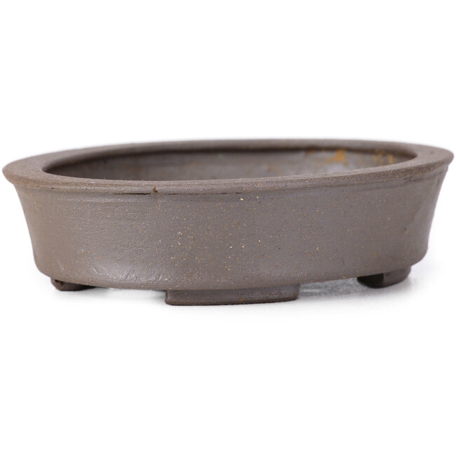 Oval Unglazed bonsai pot by Seto - 105 x 90 x 30 mm