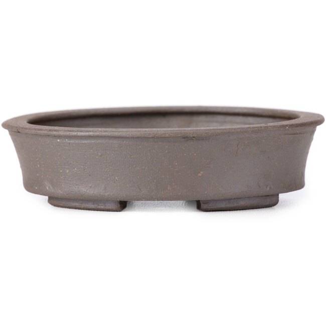 Pot à bonsaï ovale non émaillé par Seto - 105 x 90 x 30 mm