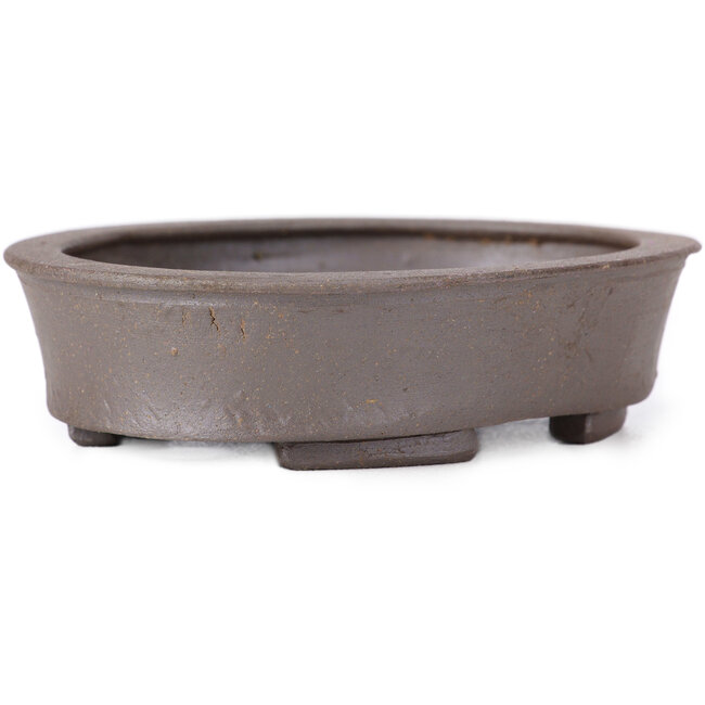 Pot à bonsaï ovale non émaillé par Seto - 105 x 90 x 30 mm
