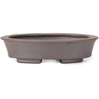 Seto 105 mm oval Unglazed bonsai pot by Seto, Japan